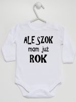 ale szok mam już rok body z długim rękawem kolor biały 226