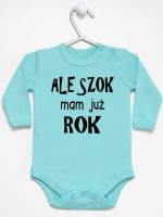 ale szok mam już rok body z długim rękawem kolor miętowy 226