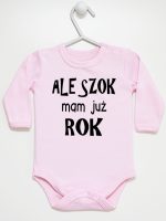 ale szok mam już rok body z długim rękawem kolor różowy 226