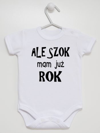 ale szok mam już rok body z krótkim rękawem kolor biały 226
