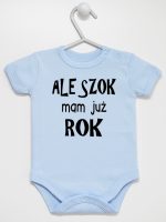 ale szok mam już rok body z krótkim rękawem kolor błękitny 226