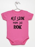 ale szok mam już rok body z krótkim rękawem kolor ciemny rózowy 226