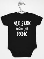 ale szok mam już rok body z krótkim rękawem kolor czarny 226