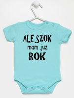 ale szok mam już rok body z krótkim rękawem kolor miętowy 226