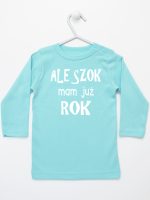 ale szok mam już rok koszulka z długim rękawem kolor miętowy 226 ale szok mam już rok koszulka z długim rękawem kolor miętowy 226