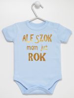 ale szok mam już rok nadruk złoty body z krótkim rękawem kolor błękitny 227