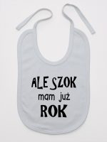ale szok mam już rok śliniak niemowlęcy kolor szary 226 ale szok mam już rok śliniak niemowlęcy kolor szary 226
