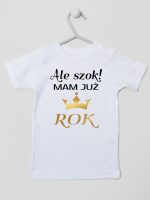 ale szok mam już rok z koroną koszulka z krótkim rękawem kolor biały 228