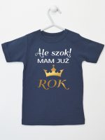 ale szok mam już rok z koroną koszulka z krótkim rękawem kolor granatowy 228