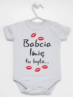 babcia tu była z całusami body z krótkim rękawem kolor szary 184