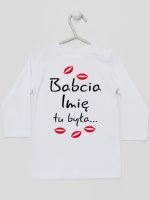 babcia tu była z całusami koszulka z długim rękawem kolor biały 184