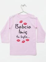 babcia tu była z całusami koszulka z długim rękawem kolor różowy 184