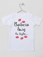 babcia tu była z całusami koszulka z krótkim rękawem kolor biały 184