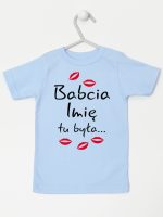 babcia tu była z całusami koszulka z krótkim rękawem kolor błękitny 184