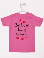 babcia tu była z całusami koszulka z krótkim rękawem kolor ciemny różowy 184