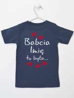 babcia tu była z całusami koszulka z krótkim rękawem kolor granatowy 184