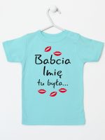 babcia tu była z całusami koszulka z krótkim rękawem kolor miętowy 184