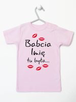 babcia tu była z całusami koszulka z krótkim rękawem kolor różowy 184