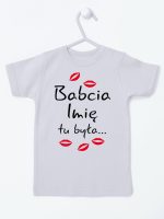 babcia tu była z całusami koszulka z krótkim rękawem kolor szary 184