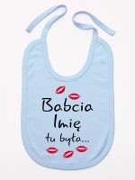 babcia tu była z całusami śliniak niemowlęcy kolor błękitny 184