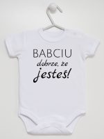 babciu dobrze że jesteś body z krótkim rękawem kolor biały 178 babciu dobrze że jesteś body z krótkim rękawem kolor biały 178
