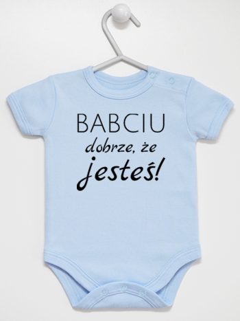 babciu dobrze że jesteś body z krótkim rękawem kolor błękitny 178