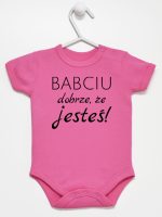 babciu dobrze że jesteś body z krótkim rękawem kolor ciemny rózowy 178 babciu dobrze że jesteś body z krótkim rękawem kolor ciemny rózowy 178