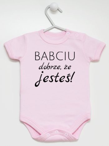 babciu dobrze że jesteś body z krótkim rękawem kolor różowy 178