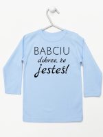 babciu dobrze że jesteś koszulka z długim rękawem kolor błękitny 178