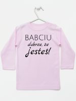 babciu dobrze że jesteś koszulka z długim rękawem kolor różowy 178