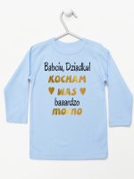 babciu dziadku kocham was bardzo mocno koszulka z długim rękawem kolor błękitny 197