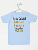 babciu dziadku kocham was bardzo mocno koszulka z krótkim rękawem kolor błękitny 197