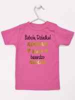 babciu dziadku kocham was bardzo mocno koszulka z krótkim rękawem kolor ciemny różowy 197