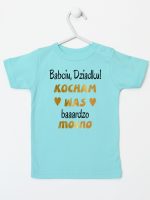 babciu dziadku kocham was bardzo mocno koszulka z krótkim rękawem kolor miętowy 197