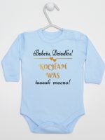 babciu dziadku kocham was tak mocno body z długim rękawem kolor błękitny 198