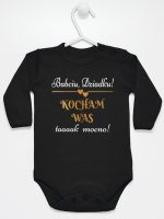 babciu dziadku kocham was tak mocno body z długim rękawem kolor czarny 198