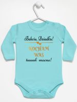 babciu dziadku kocham was tak mocno body z długim rękawem kolor miętowy 198