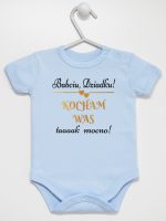 babciu dziadku kocham was tak mocno body z krótkim rękawem kolor błękitny 198