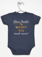 babciu dziadku kocham was tak mocno body z krótkim rękawem kolor granatowy 198