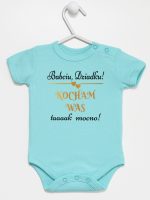 babciu dziadku kocham was tak mocno body z krótkim rękawem kolor miętowy 198