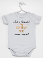 babciu dziadku kocham was tak mocno body z krótkim rękawem kolor szary 198