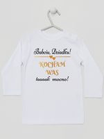 babciu dziadku kocham was tak mocno koszulka z długim rękawem kolor biały 198