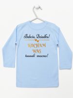 babciu dziadku kocham was tak mocno koszulka z długim rękawem kolor błękitny 198