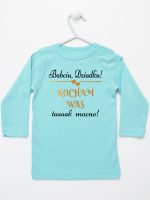 babciu dziadku kocham was tak mocno koszulka z długim rękawem kolor miętowy 198