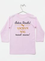 babciu dziadku kocham was tak mocno koszulka z długim rękawem kolor różowy 198