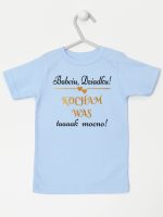 babciu dziadku kocham was tak mocno koszulka z krótkim rękawem kolor błękitny 198