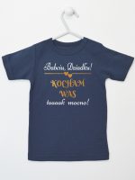 babciu dziadku kocham was tak mocno koszulka z krótkim rękawem kolor granatowy 198