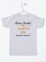 babciu dziadku kocham was tak mocno koszulka z krótkim rękawem kolor szary 198