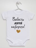 babciu jesteś najlepsza body z krótkim rękawem kolor biały 177