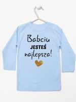babciu jesteś najlepsza koszulka z długim rękawem kolor błękitny 177